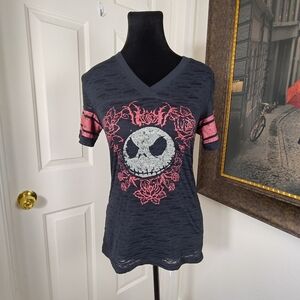 Disney Parks Jack Skellington Nightmare Jersey Style Lacey Back Size Medium